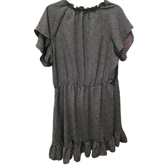 Lauren Conrad Black White Polka Dot Ruffle Hem Dress Size XXL EUC - Picture 2 of 4
